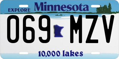 MN license plate 069MZV