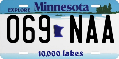 MN license plate 069NAA