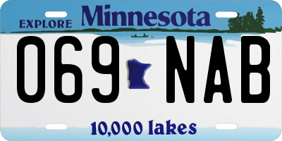 MN license plate 069NAB