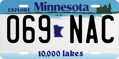 MN license plate 069NAC