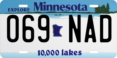 MN license plate 069NAD