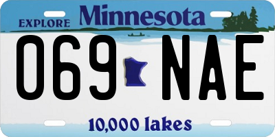 MN license plate 069NAE