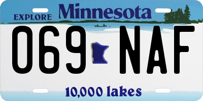 MN license plate 069NAF