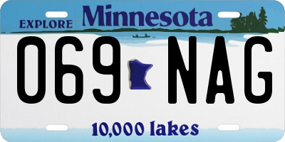 MN license plate 069NAG