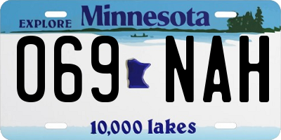 MN license plate 069NAH