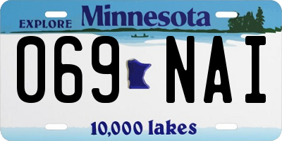 MN license plate 069NAI