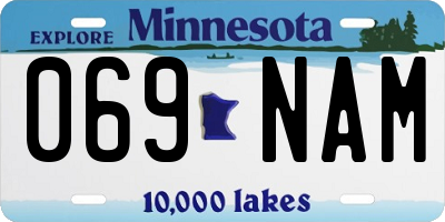 MN license plate 069NAM