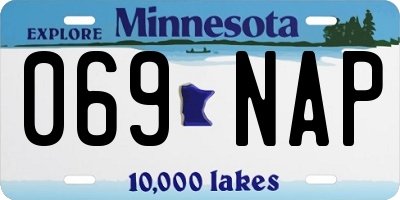 MN license plate 069NAP