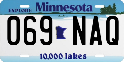 MN license plate 069NAQ