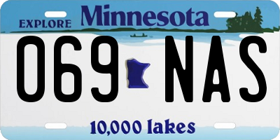 MN license plate 069NAS