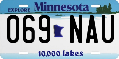 MN license plate 069NAU