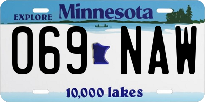 MN license plate 069NAW