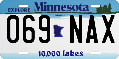 MN license plate 069NAX