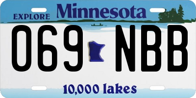 MN license plate 069NBB