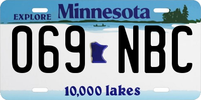 MN license plate 069NBC