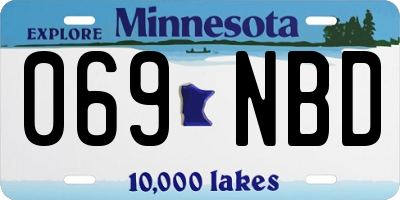 MN license plate 069NBD