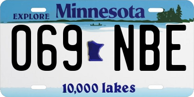 MN license plate 069NBE