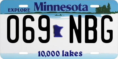 MN license plate 069NBG