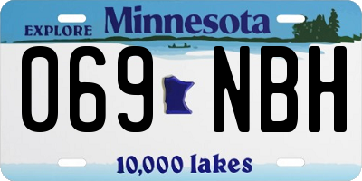 MN license plate 069NBH
