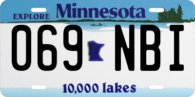 MN license plate 069NBI