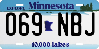 MN license plate 069NBJ