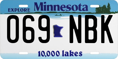MN license plate 069NBK