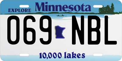 MN license plate 069NBL