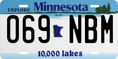 MN license plate 069NBM