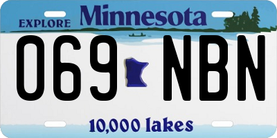 MN license plate 069NBN