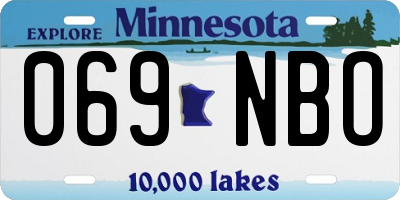MN license plate 069NBO