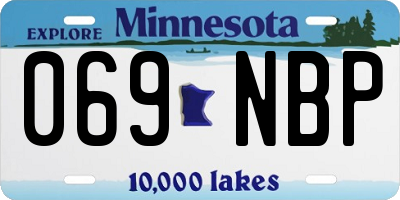 MN license plate 069NBP