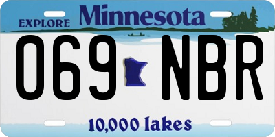 MN license plate 069NBR