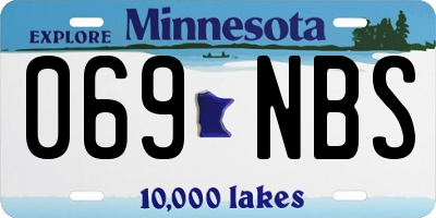 MN license plate 069NBS