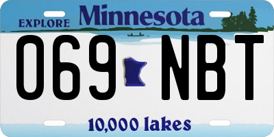 MN license plate 069NBT