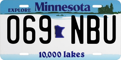 MN license plate 069NBU
