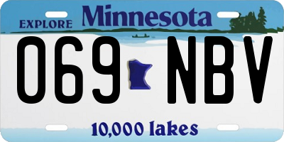 MN license plate 069NBV