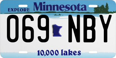 MN license plate 069NBY