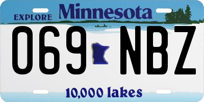 MN license plate 069NBZ