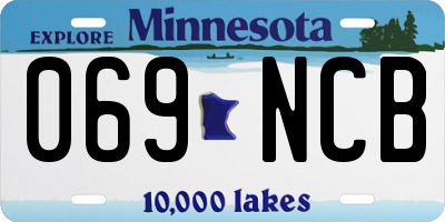 MN license plate 069NCB