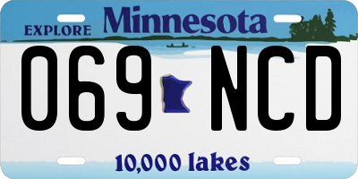 MN license plate 069NCD