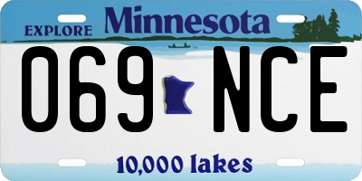 MN license plate 069NCE