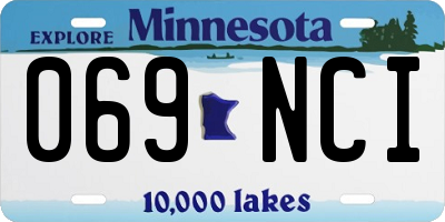 MN license plate 069NCI