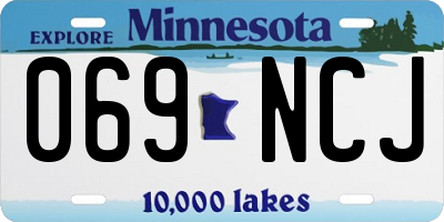 MN license plate 069NCJ