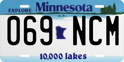 MN license plate 069NCM