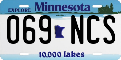 MN license plate 069NCS