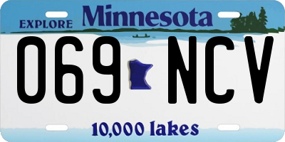 MN license plate 069NCV