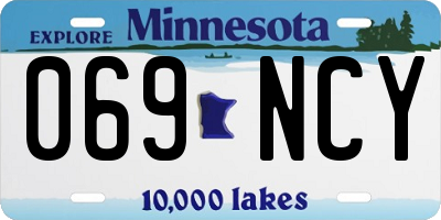 MN license plate 069NCY
