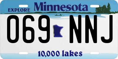 MN license plate 069NNJ