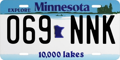 MN license plate 069NNK