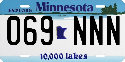 MN license plate 069NNN